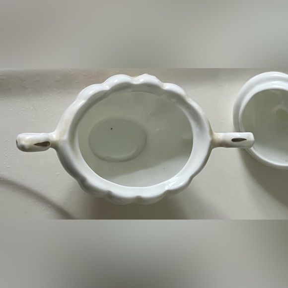 πRoyal Dover England Bone China Cream and Sugar Bowl with Lid Daffodil Set - Picture 14 of 16